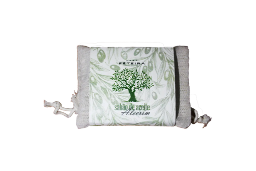 Savon parfumé à l'huile d'olive dans un sac cadeau en tissu
